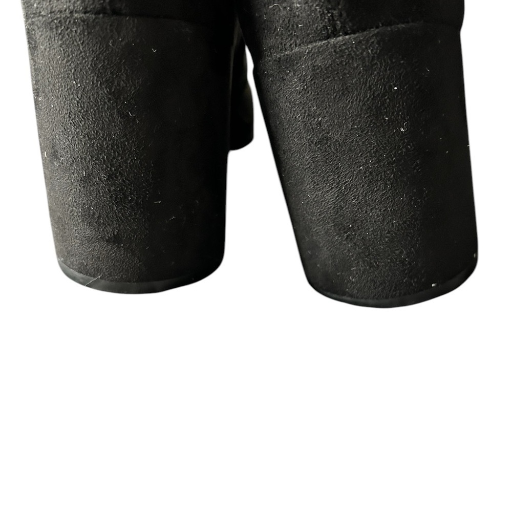 Unisa Women’s Black Over the Knee Boots Faux Suede Pull On SZ 7 - Picture 4 of 5